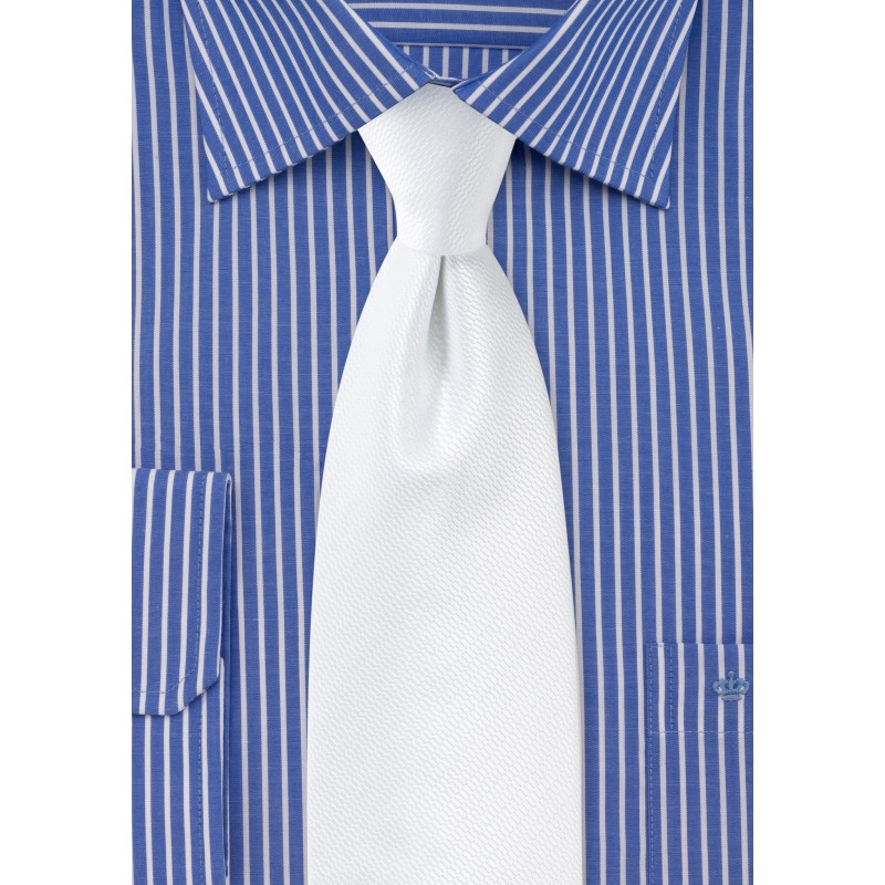 Bright White Formal Necktie