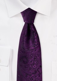Paisley Tie for Kids in Berry