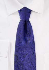 Ultramarine Blue Paisley Tie