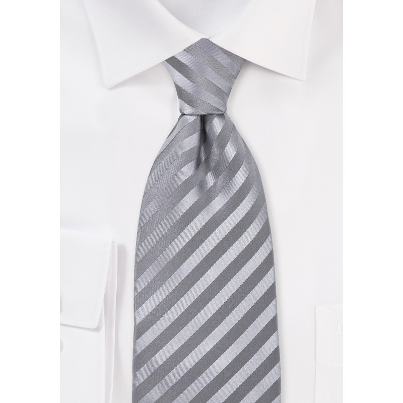 Silver-Gray Silk Tie