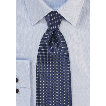 Patterned Tie in Sapphire Blue