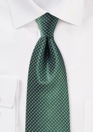 Hunter Green and Lavender Silk Tie