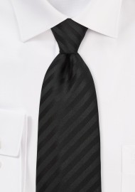 Black silk tie -  Classic handmade black tie