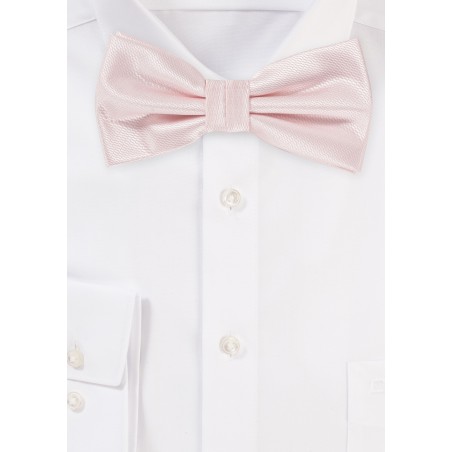 Bridal Bow Tie in Soft Blush