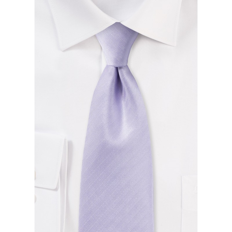Herringbone Tie in Sweet Lavender