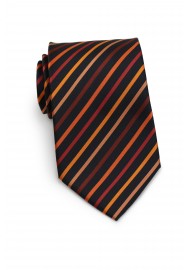Orange & Black Striped Tie
