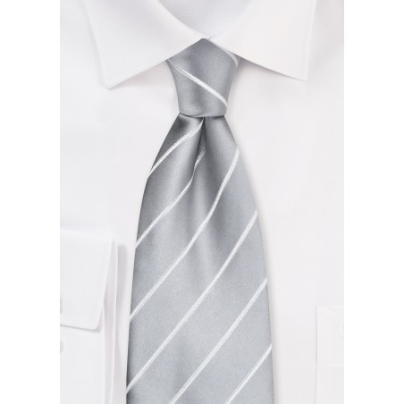 Silver neckties - Gray-silver men's tie