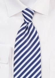 Dark Indigo Blue Striped Tie