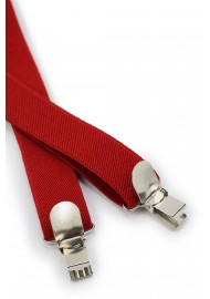 Mens Suspenders in Bright Red Clips