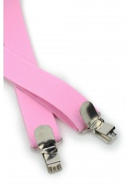 Bright Pink Mens Suspenders Clips