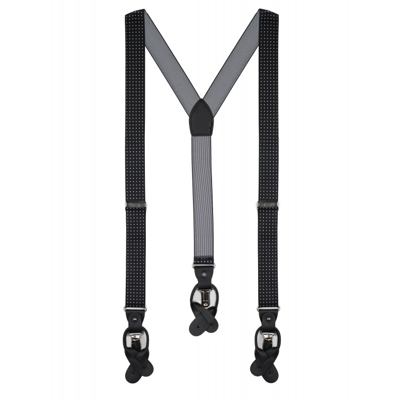 Black and White Suspenders - Ties-Necktie.com