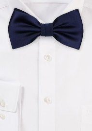 Dark Blue Bow Tie in Solid Color