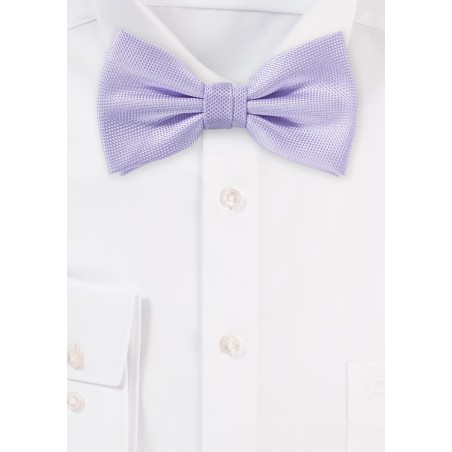 Light Lavender Matte Woven Bow Tie