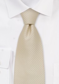 Light tan silk tie - Cream/tan colored necktie
