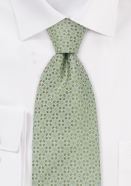 Designer neckties - Light green silk tie