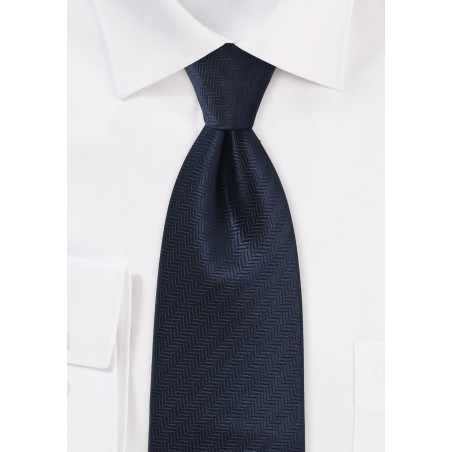 Dark Royal Blue Tie with Seagull Pattern