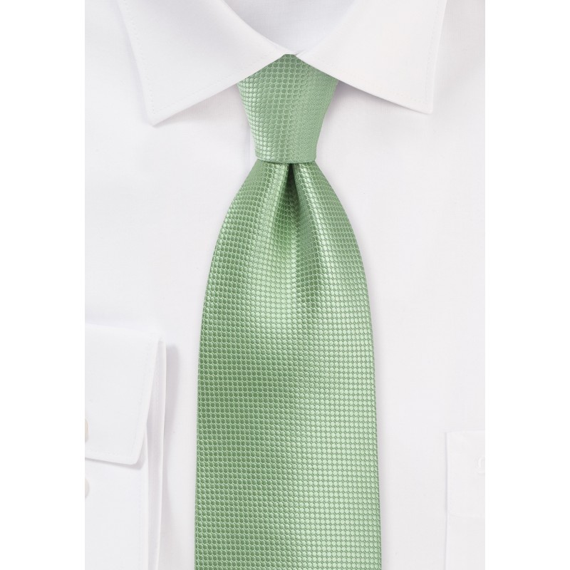 Solid Textured Tie in Laurel Green