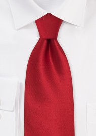 Solid Red Silk Tie for Kids