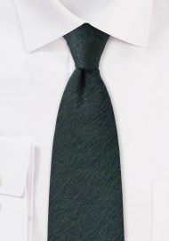 Textured Wool Tie in Smoke Gray and Green
