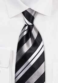 Striped neckties - Modern black necktie