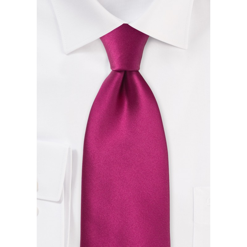 Solid Silk Tie in Hot Pink
