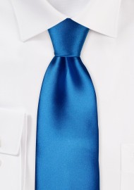 Extra Long Bright Blue Tie