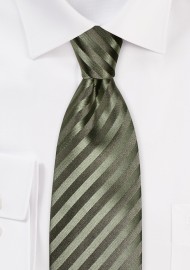 XL Mens Tie in Dark Sage Green