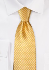 Satin Silk Tie in Old Gold