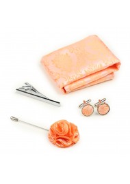 Peach Paisley Groomsmen Accessories