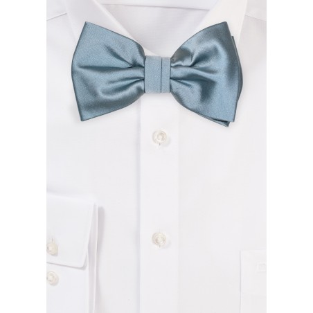 Dusty Blue Solid Bow Tie