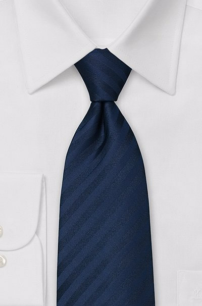 Blue mens ties Solid color dark blue tie