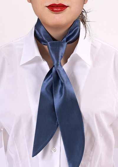 Womens Tie in Steel-Blue