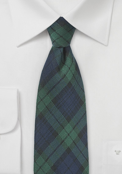 Green and Blue Tartan Tie