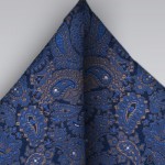 Dark Blue Paisley Tie