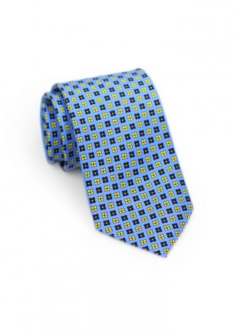 Marina Blue Floral Silk Tie