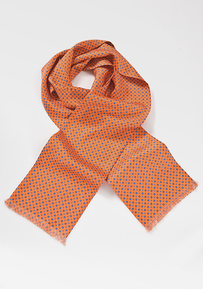 Patterned Scarf in Oranges 