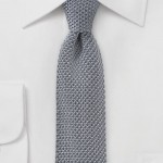 Skinny Knit Gray Tie