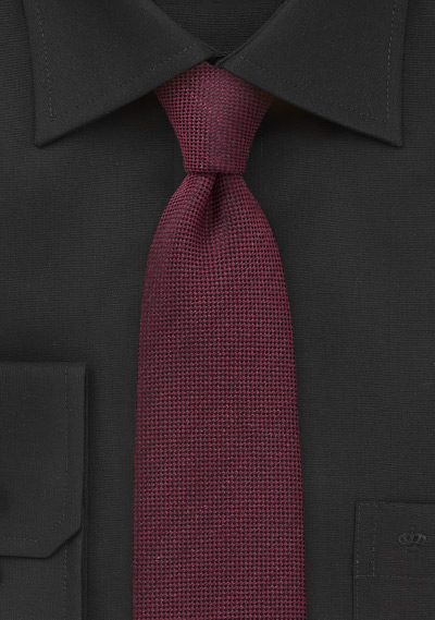 Solid Skinny Tie in Marsala