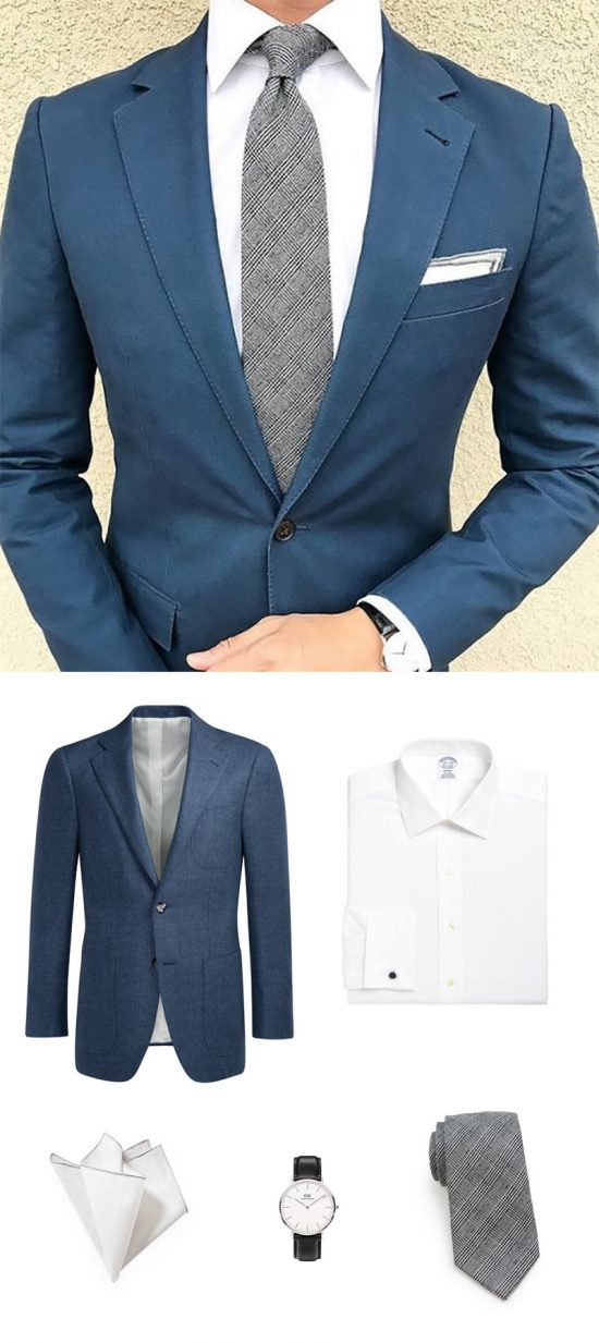 Blue + Gray : Menswear Power Colors