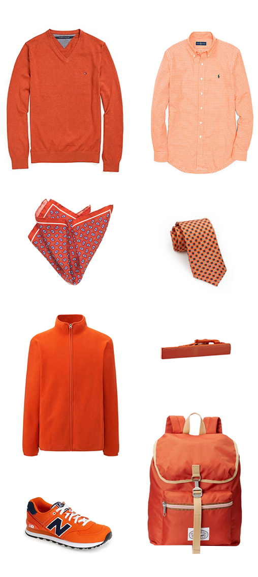 Menswear Pieces in Orange