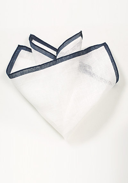 Designer Linen Pocket Square Nautical