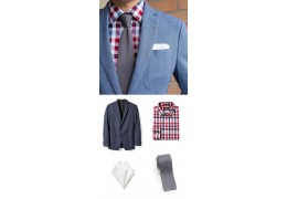 The Last Look of Summer: Mens Red + Blue Gingham