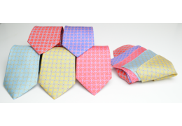 Pastel Colored Ties & Matching Pocket Squares