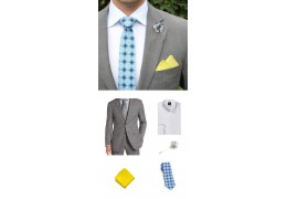 Get The Look: Mexican Tile Tie and Solid Pocket Square
